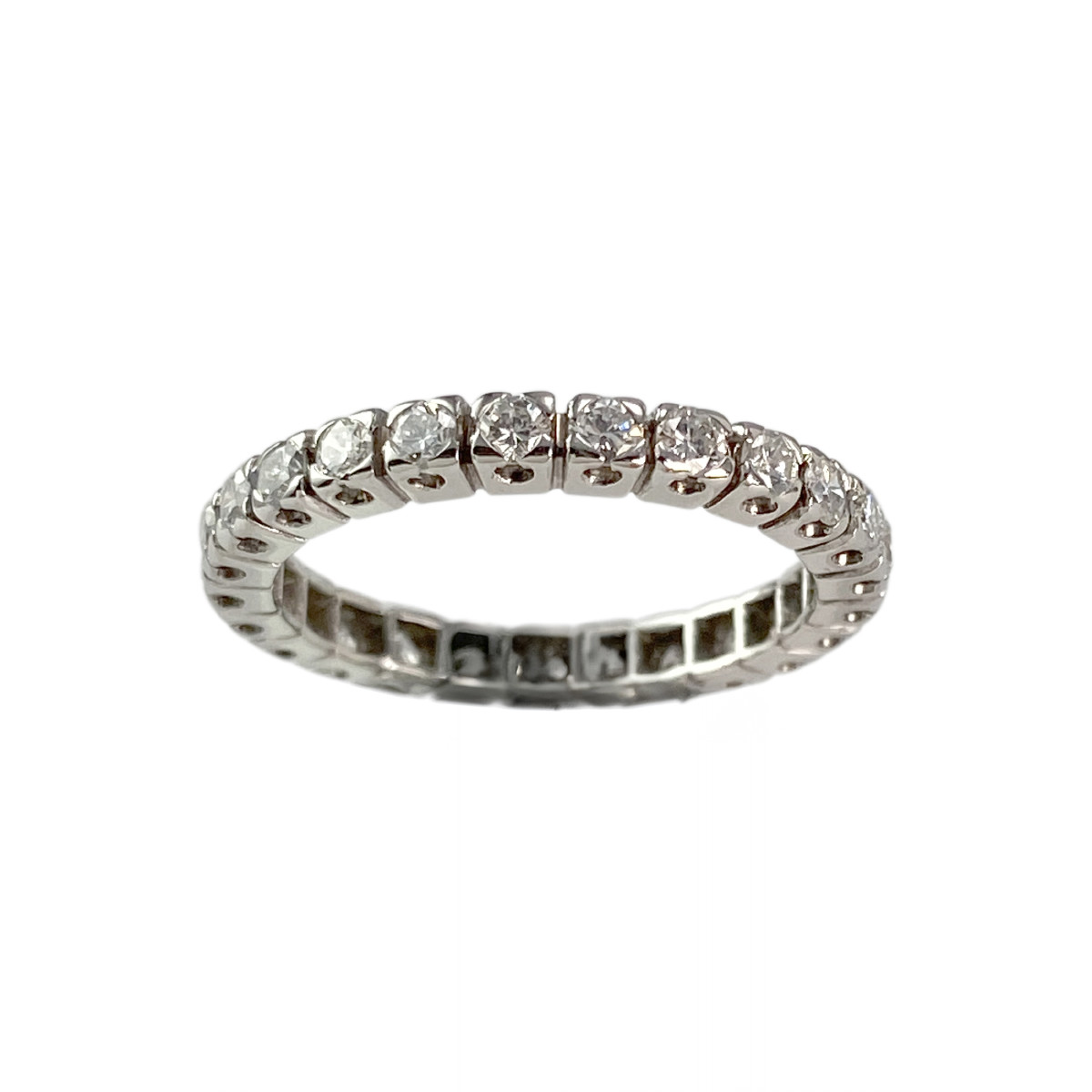 Bague d'occasion or 750 blanc diamants