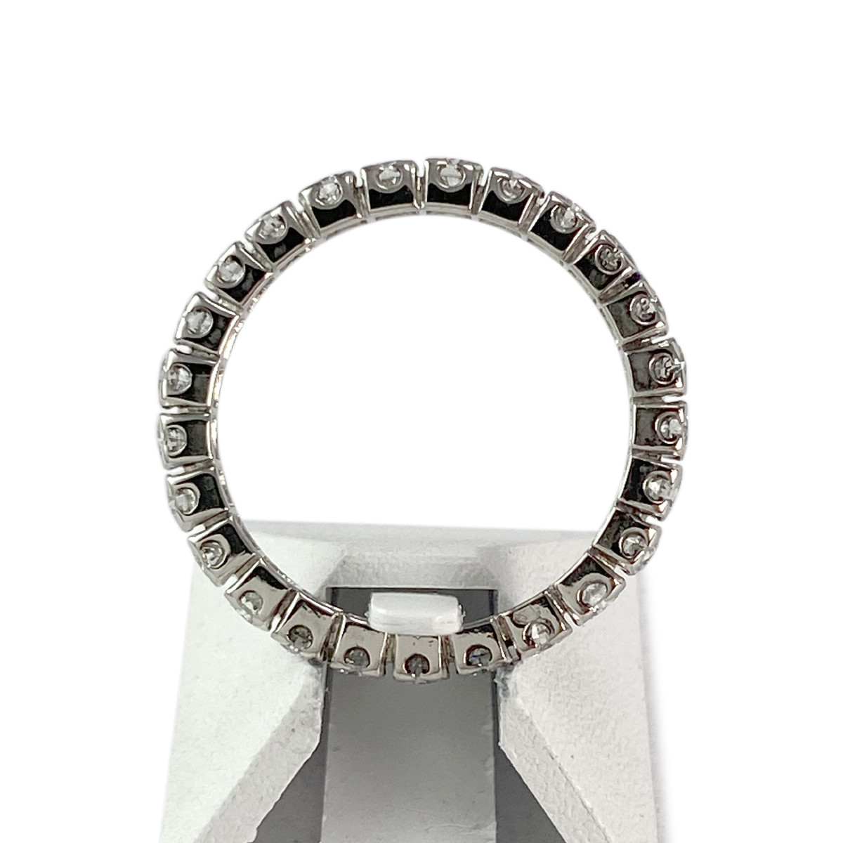 Bague d'occasion or 750 blanc diamants - vue 3