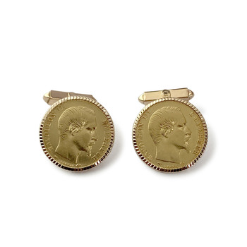 Tweedehands 750 geelgouden manchetknopen