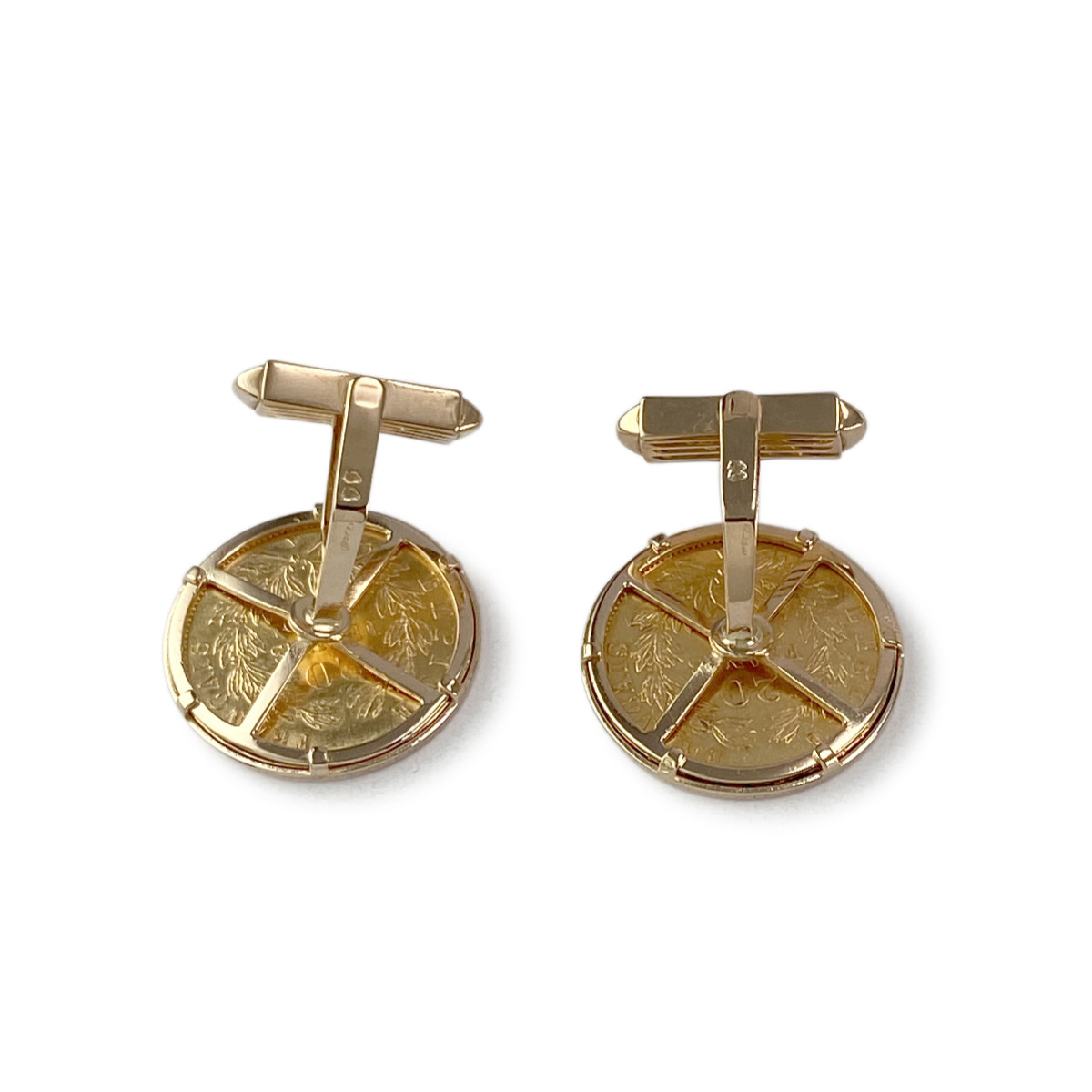 Boutons de manchettes d'occasion or 750 jaune - vue 2