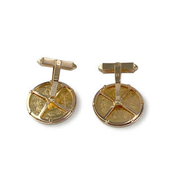 Tweedehands 750 geelgouden manchetknopen