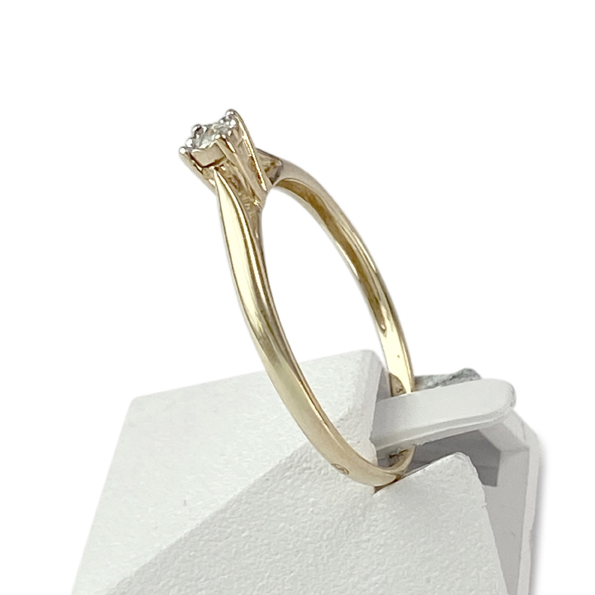 Solitaire d'occasion or 375 2 tons diamant - vue 2