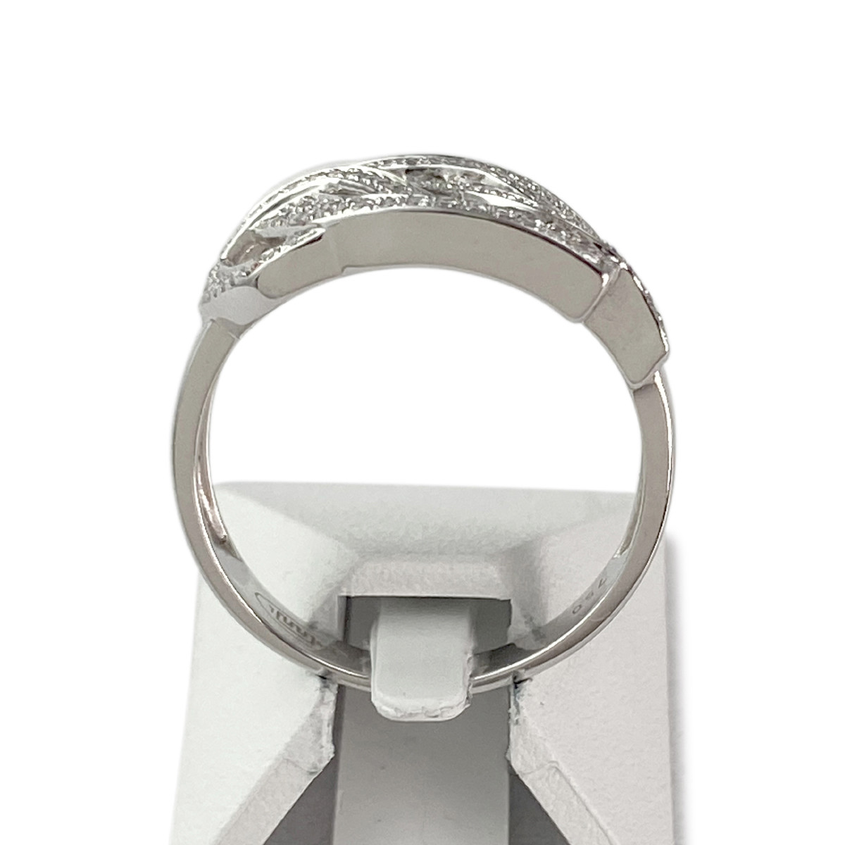 Bague d'occasion or 750 blanc diamants - vue 3