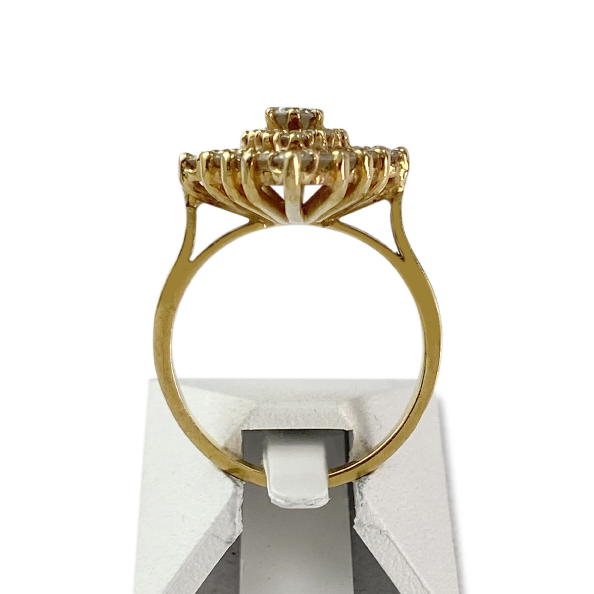 Bague d'occasion or 750 jaune diamants - vue 3