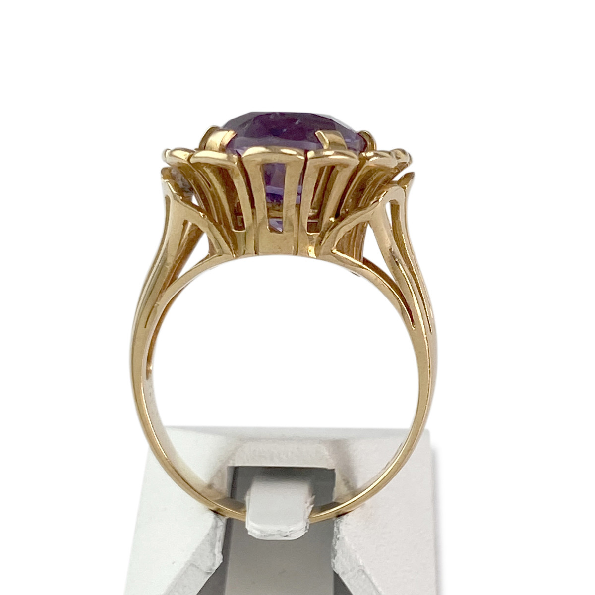 Bague d'occasion or 750 jaune améthyste - vue 3