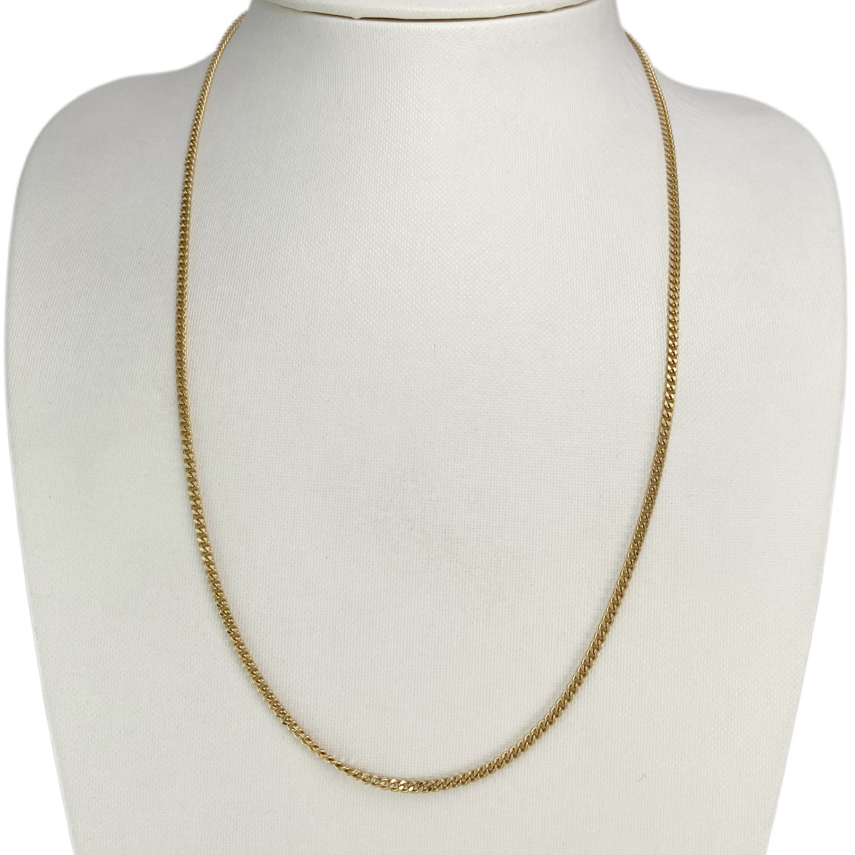 Chaine d'occasion or 750 jaune maille gourmette 55 cm - vue 2