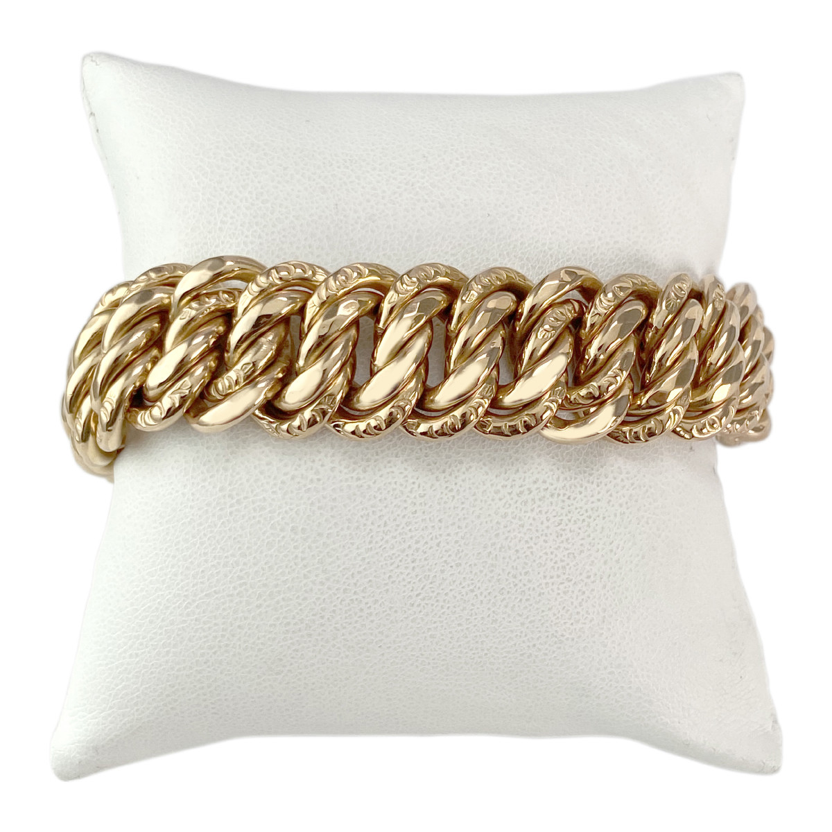Bracelet d'occasion or 750 jaune maille américaine 20 cm