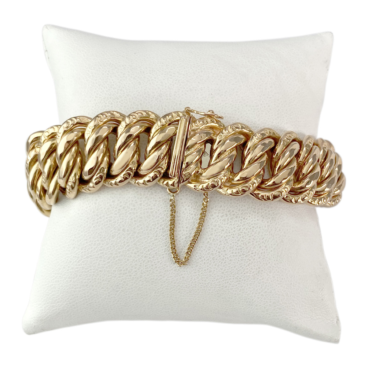 Bracelet d'occasion or 750 jaune maille américaine 20 cm - vue 2