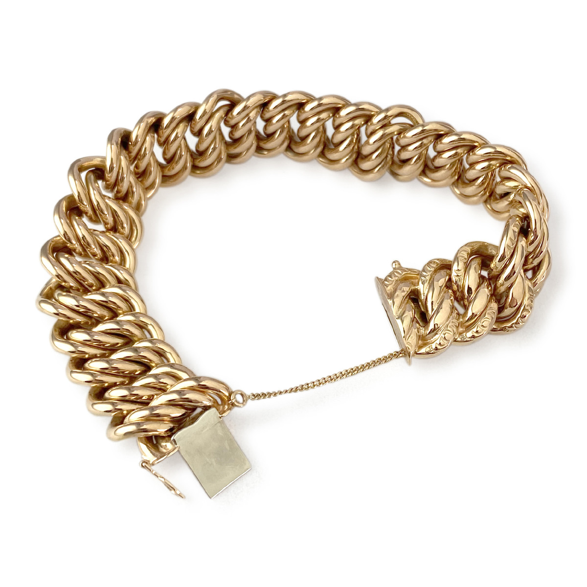 Bracelet d'occasion or 750 jaune maille américaine 20 cm - vue 3
