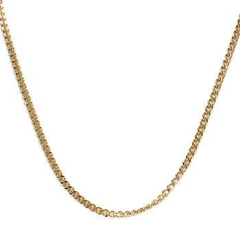 Chaine d'occasion or 750 jaune maille gourmette 49 cm