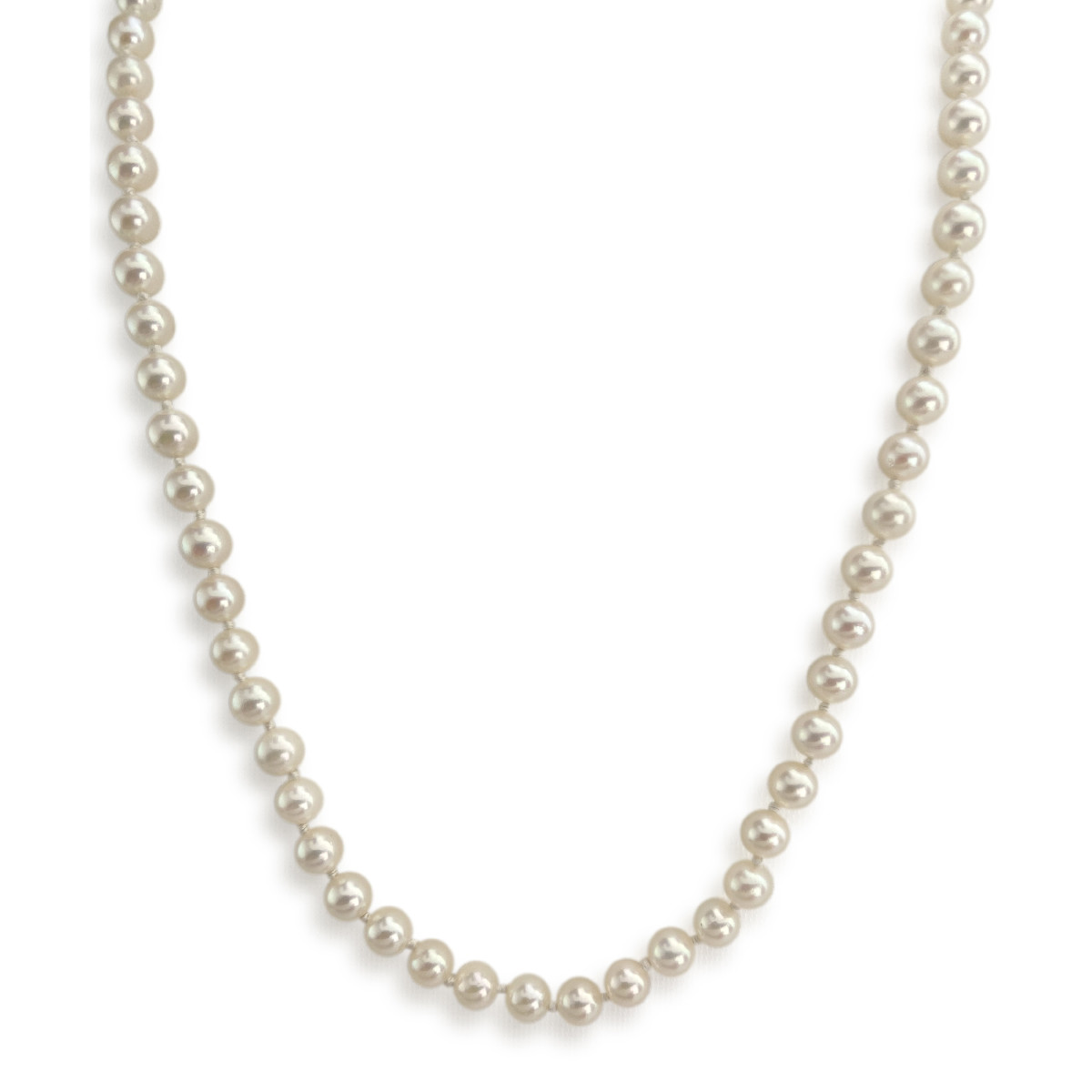 Collier d'occasion or 750 jaune perles de culture du Japon 58 cm