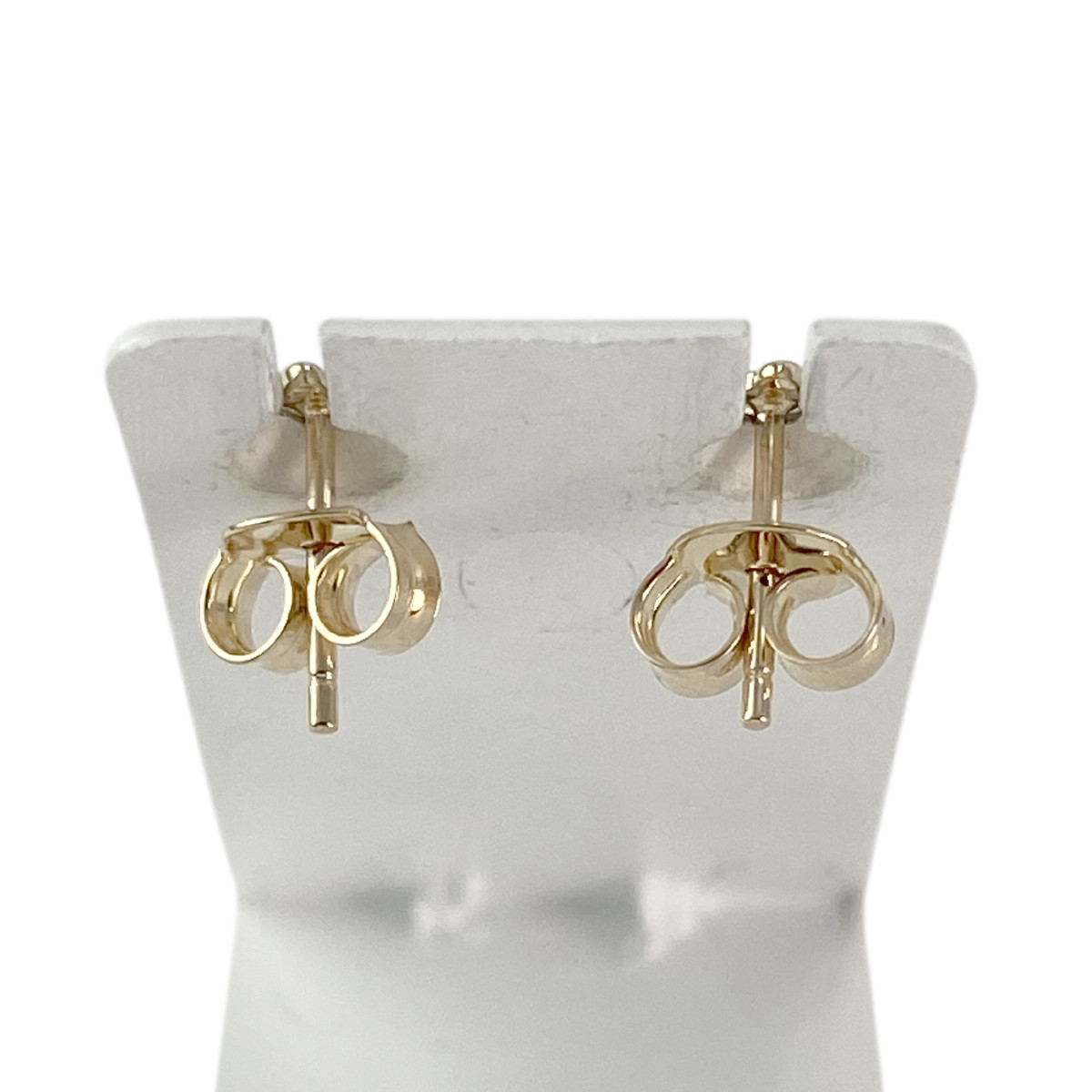 Boucles d'oreilles d'occasion or 375 jaune et rhodié rubis diamants - vue 3