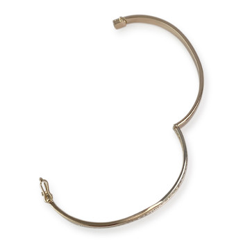 Bracelet d'occasion or 750 rose diamants 55 mm