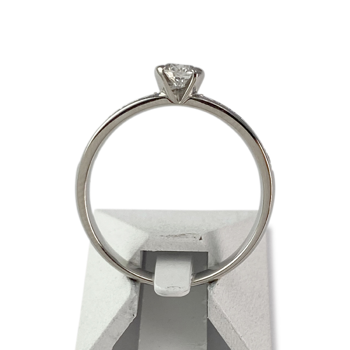 Bague d'occasion or 750 blanc diamants - vue 3