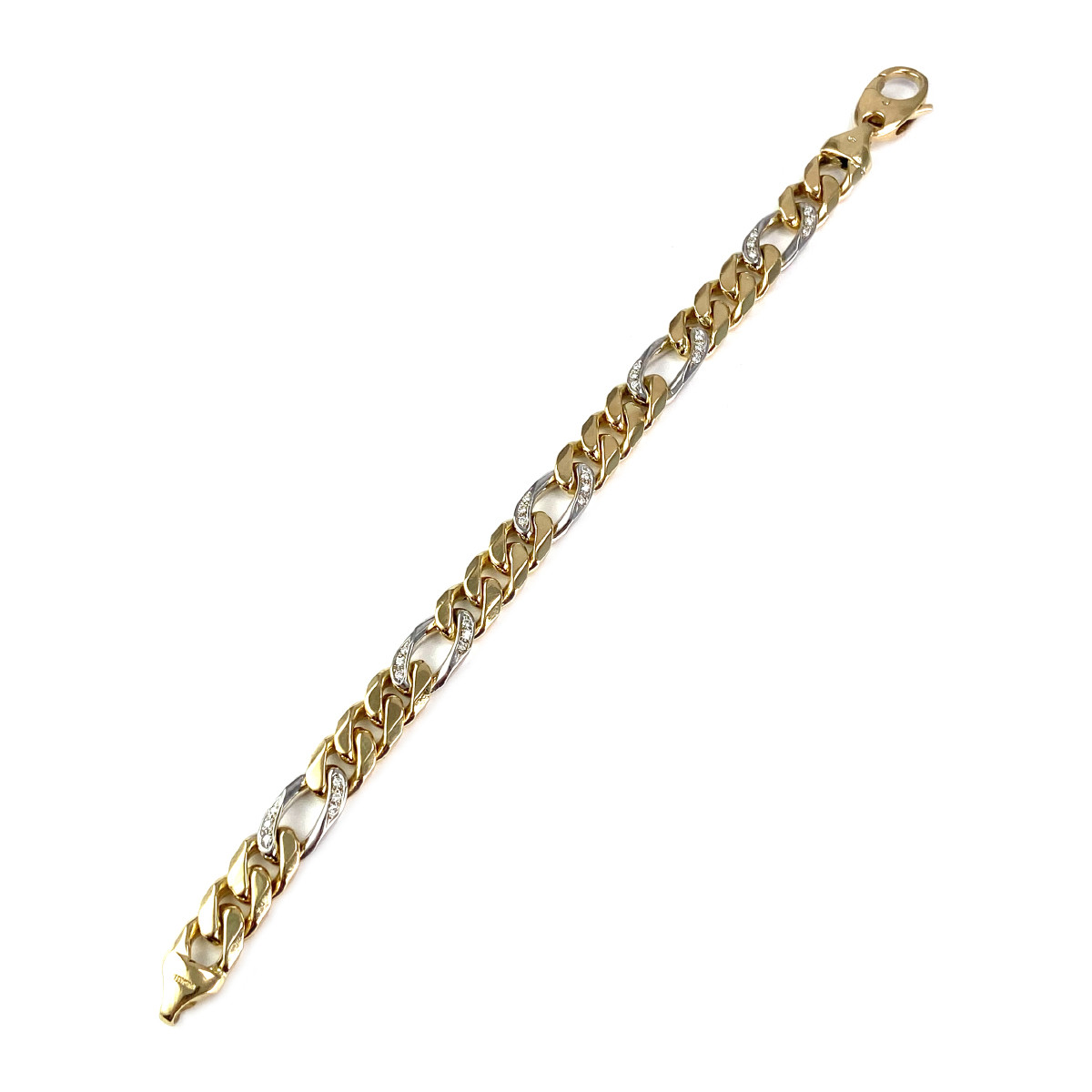 Bracelet d'occasion 2 ors 750 diamants 19.5 cm - vue 2