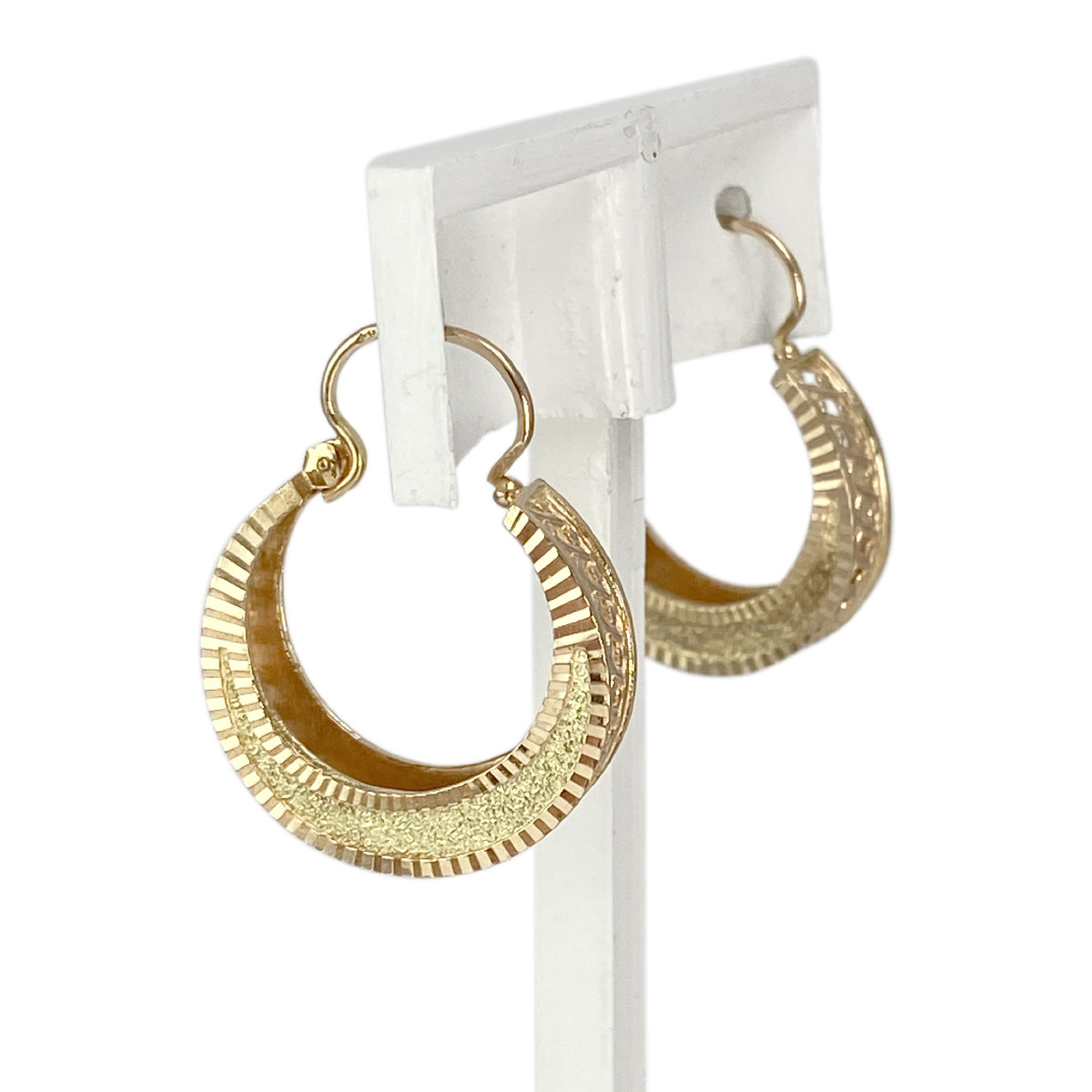 Boucles d'oreilles d'occasion or 750 jaune - vue 2
