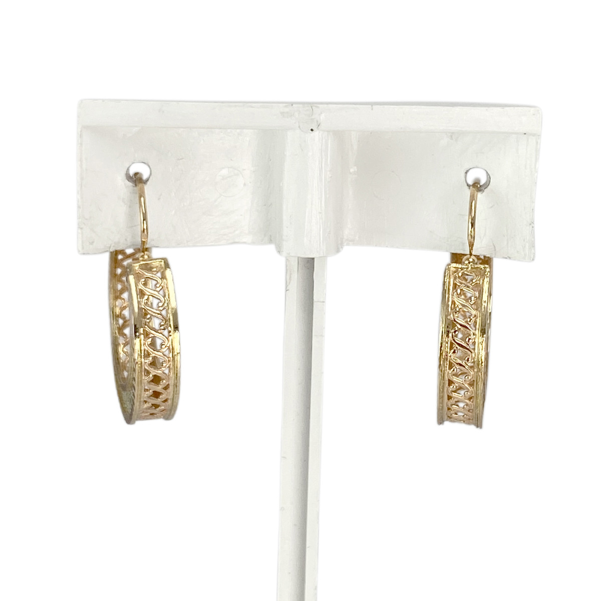 Boucles d'oreilles d'occasion or 750 jaune - vue 3