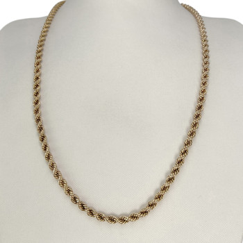 Collier d'occasion or 750 jaune maille corde 58 cm