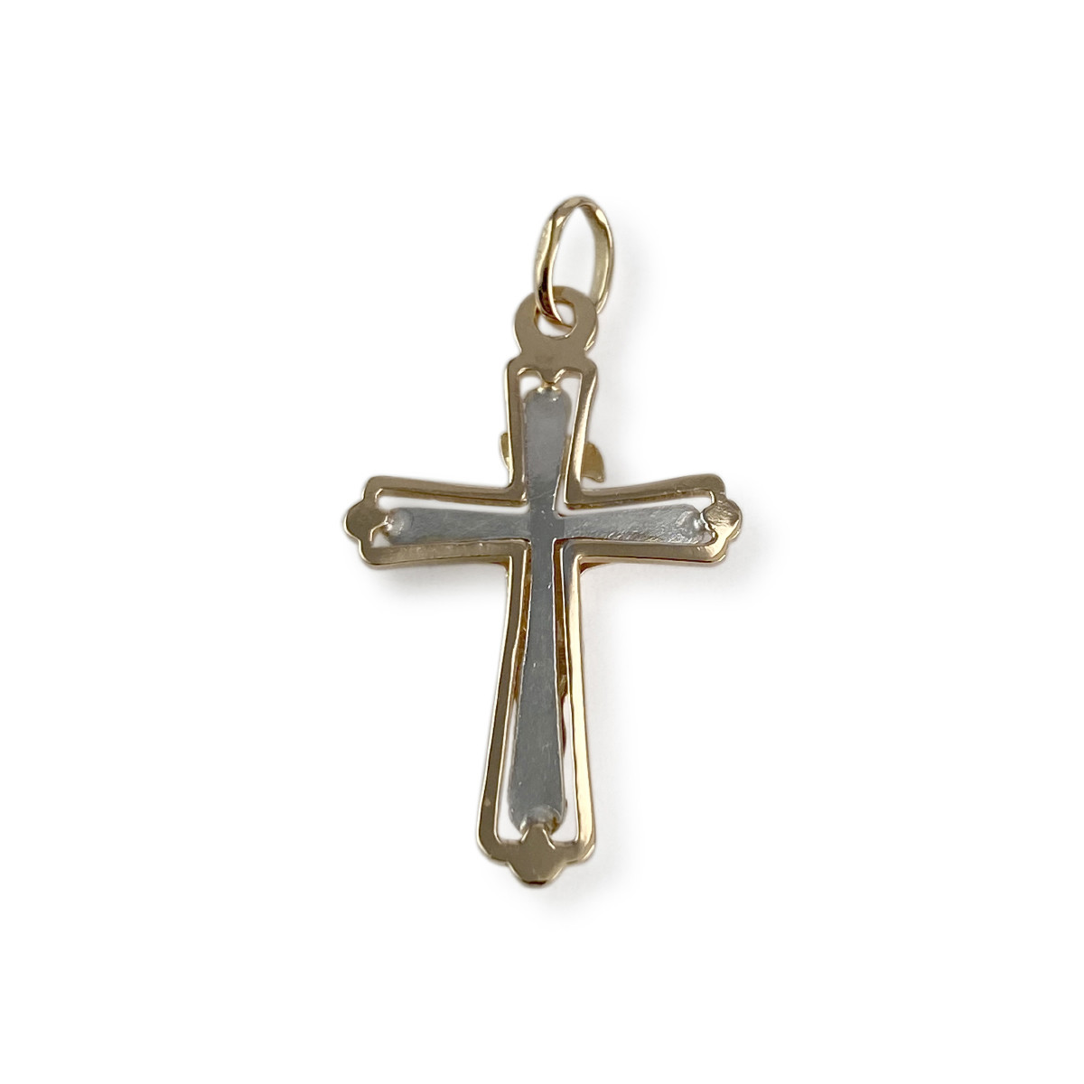 Pendentif croix d'occasion 2 ors 750 - vue 2