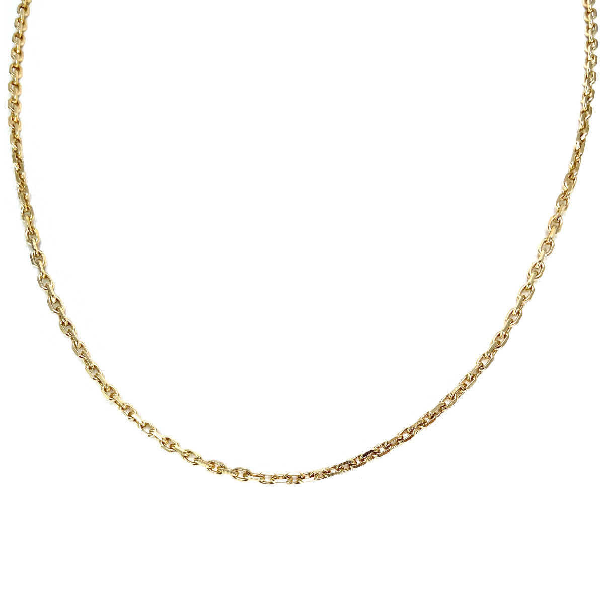 Chaine d'occasion or 750 jaune maille forçat 72 cm