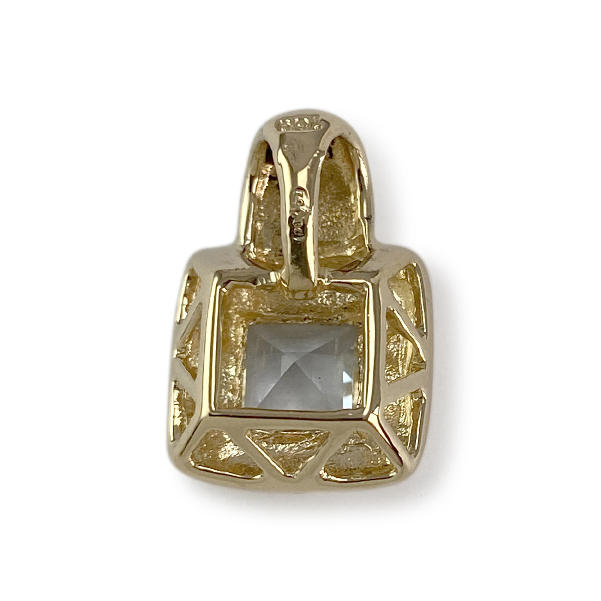 Pendentif d'occasion or 750 jaune aigue marine - vue 2