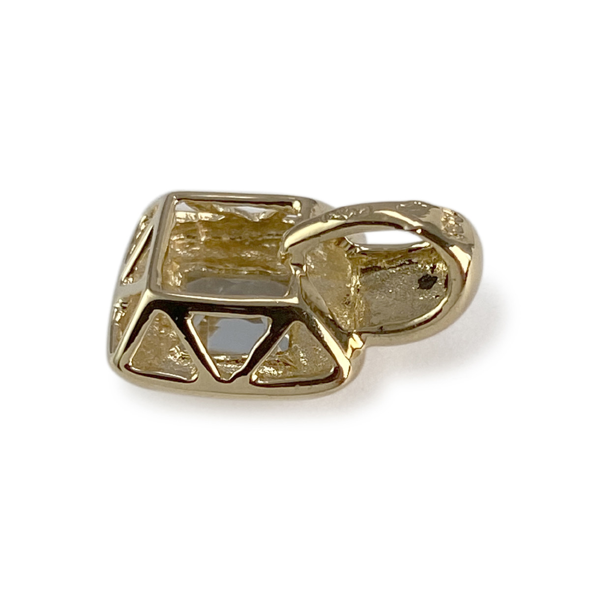 Pendentif d'occasion or 750 jaune aigue marine - vue 3