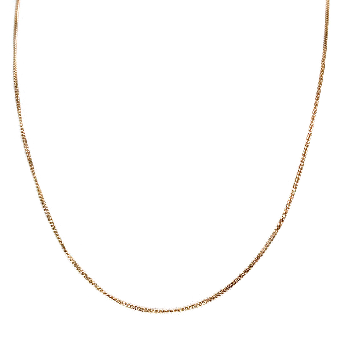 Chaine d'occasion or 750 jaune maille gourmette 46.5 cm