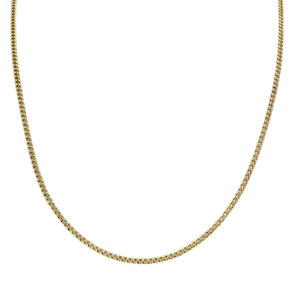 Chaine d'occasion or 750 jaune maille gourmette 49.5 cm