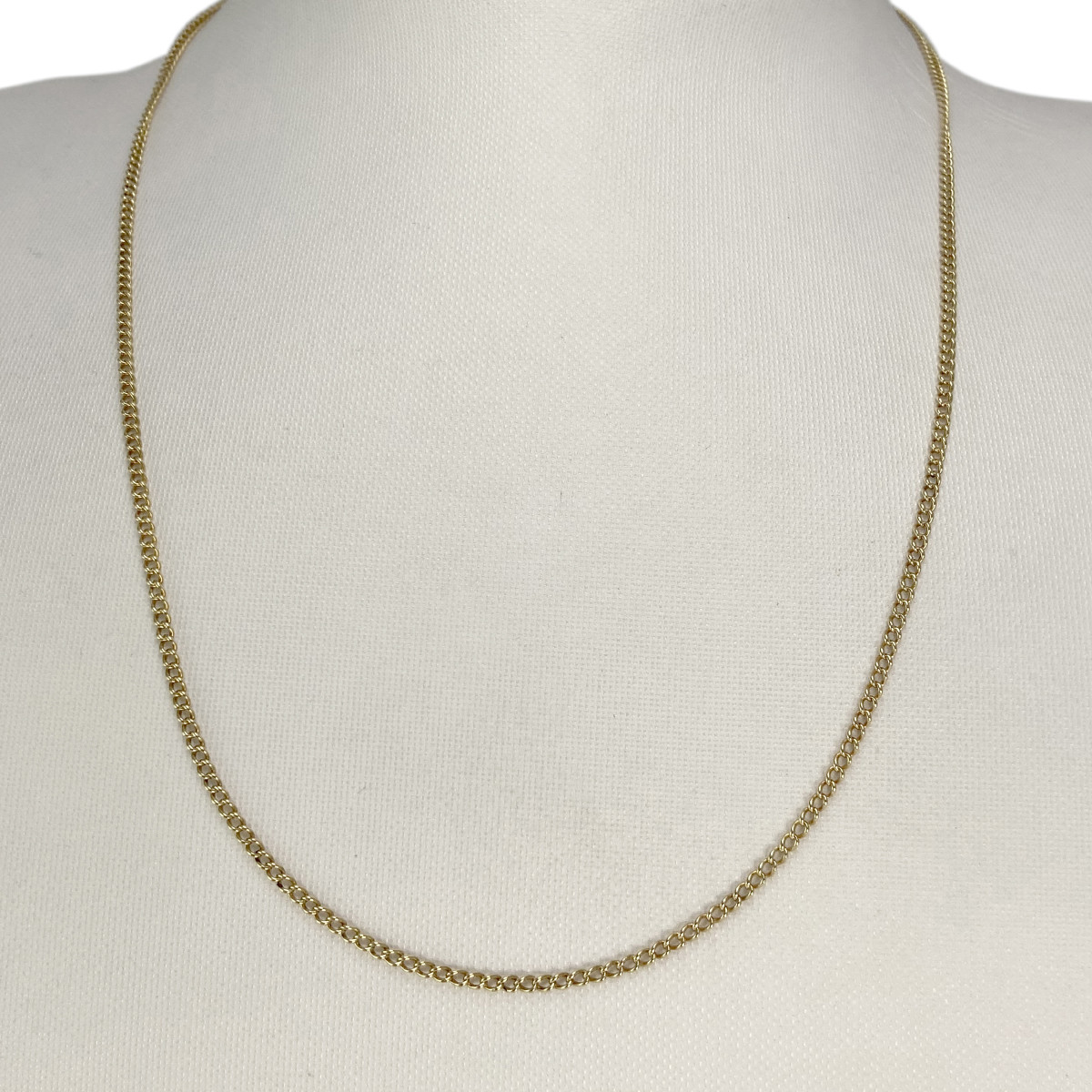 Chaine d'occasion or 750 jaune maille gourmette 49.5 cm - vue 2