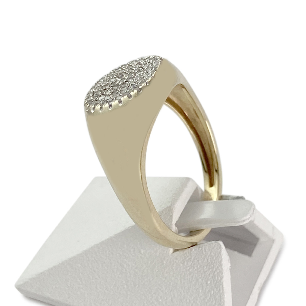 Bague d'occasion or 375 2 tons diamants - vue 2