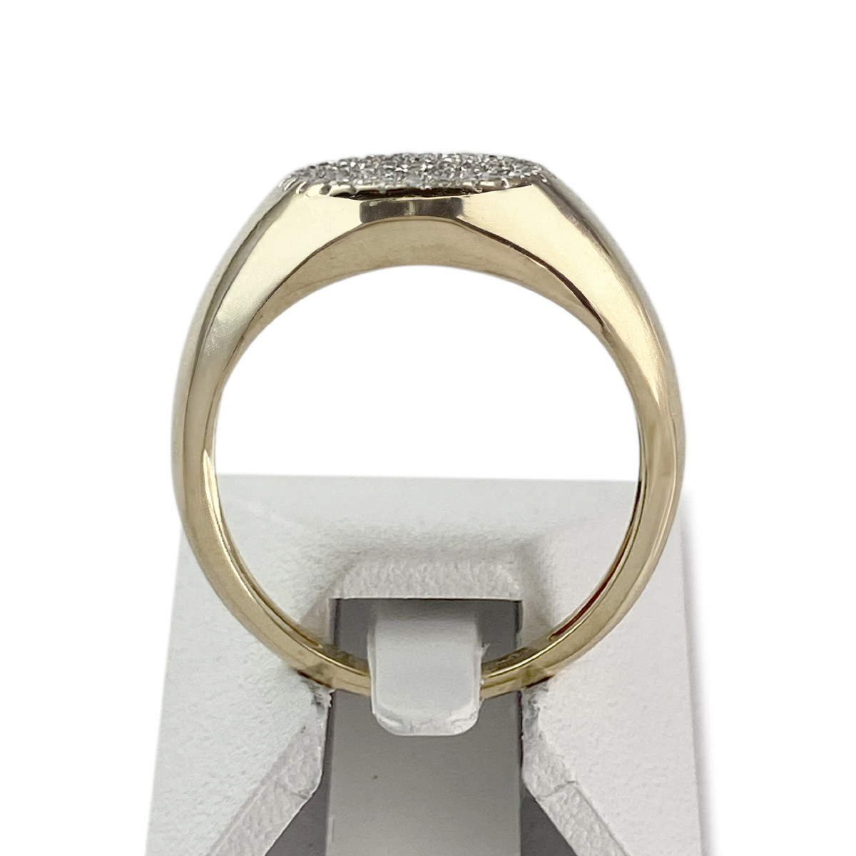 Bague d'occasion or 375 2 tons diamants - vue 3