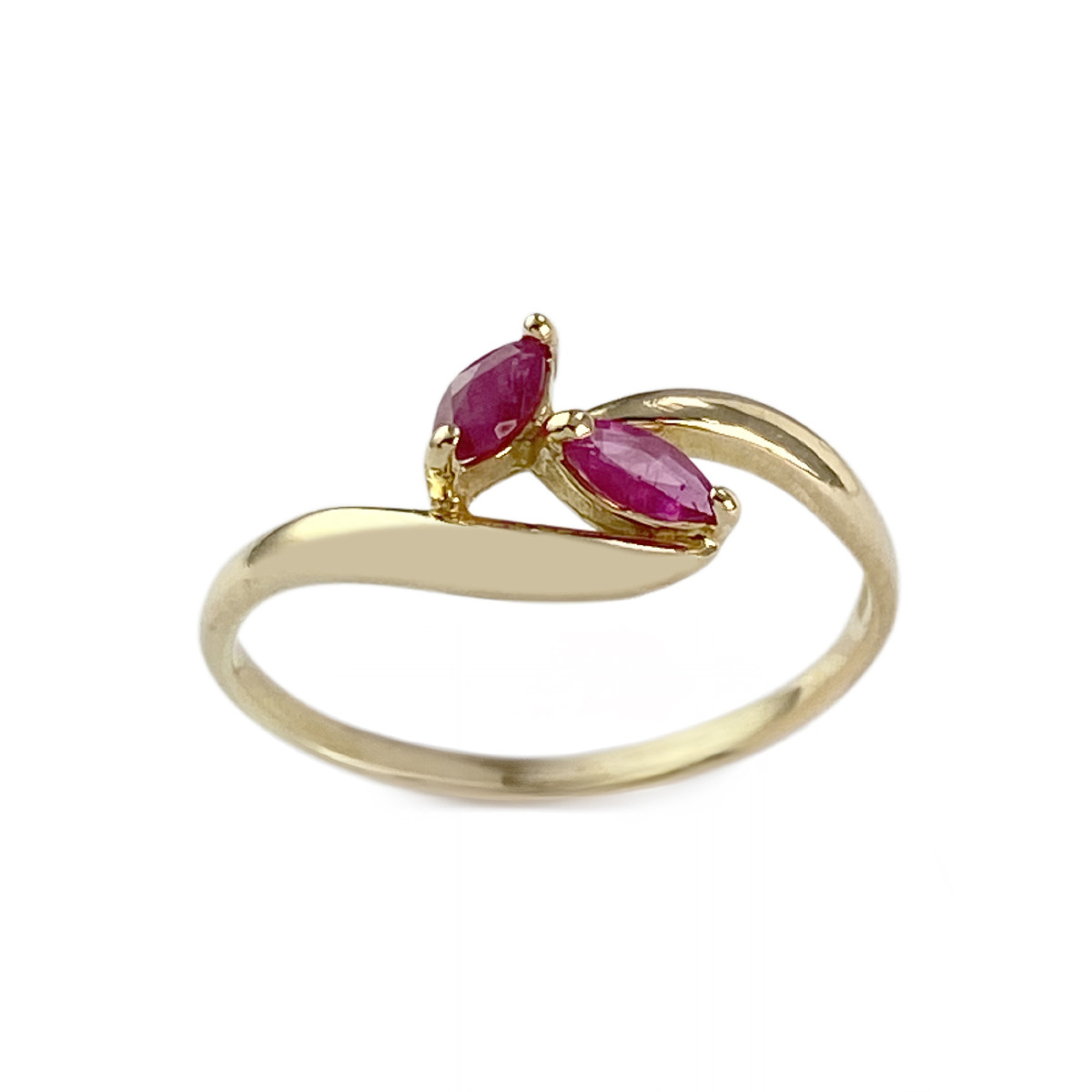 Bague d'occasion or 750 jaune rubis