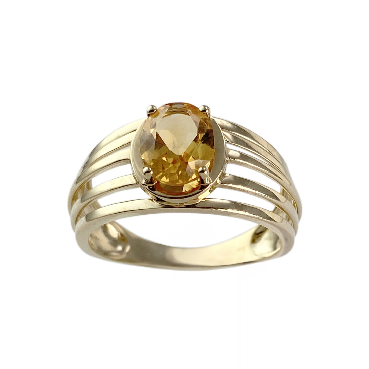 Bague d'occasion or 375 jaune citrine