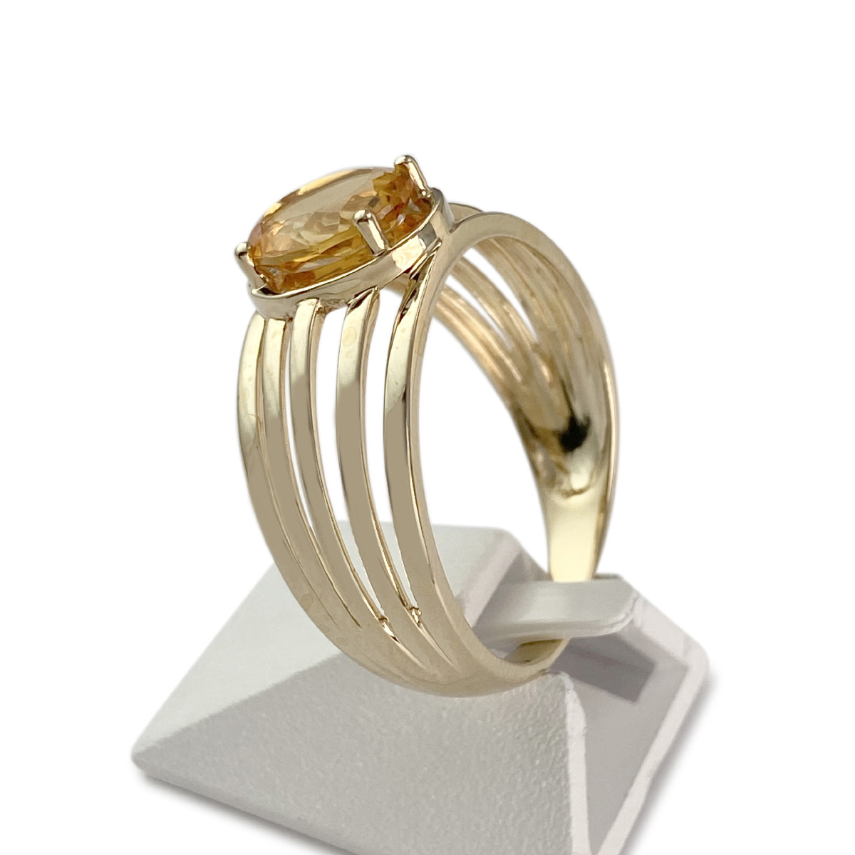 Bague d'occasion or 375 jaune citrine - vue 2