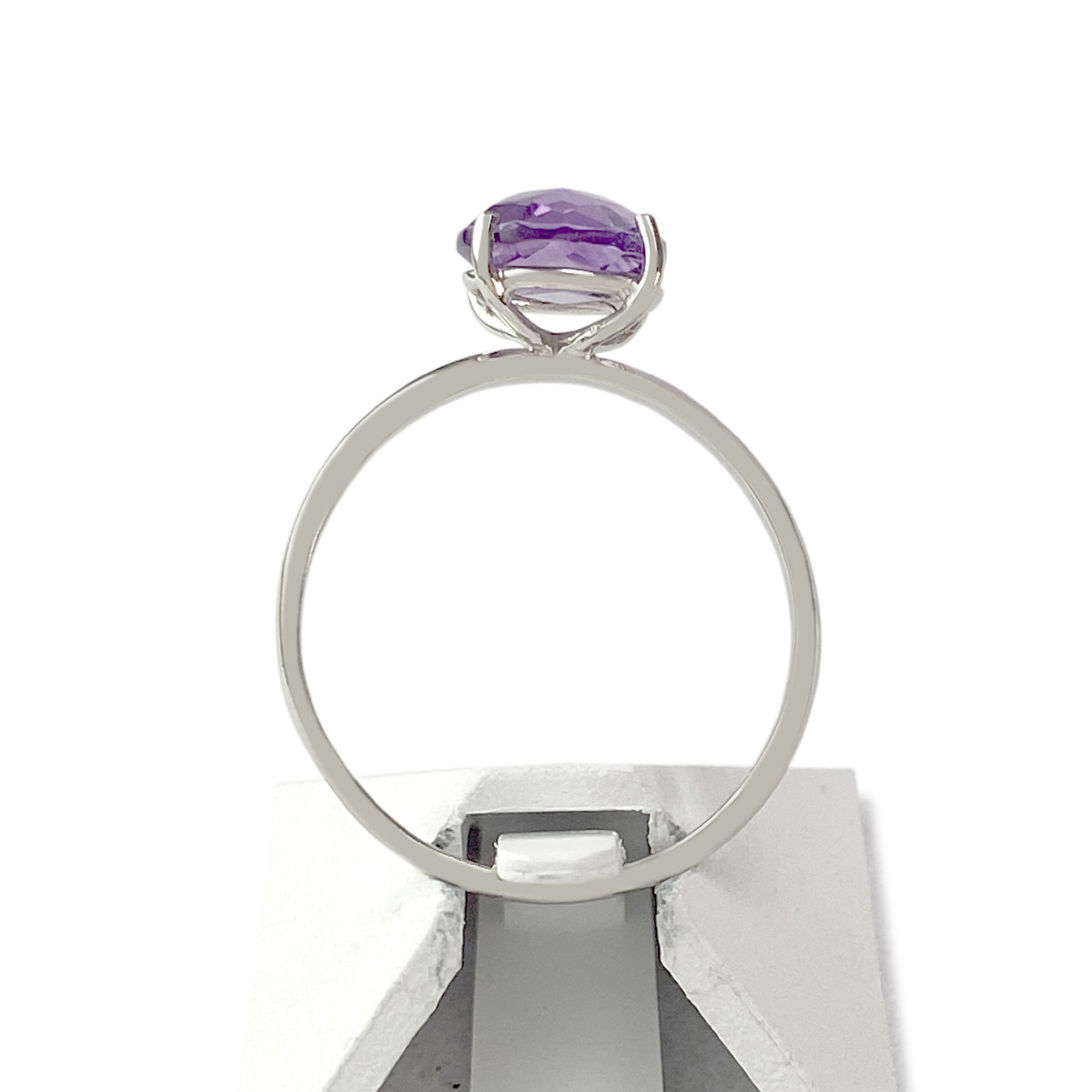 Bague d'occasion or 750 blanc améthyste - vue 3