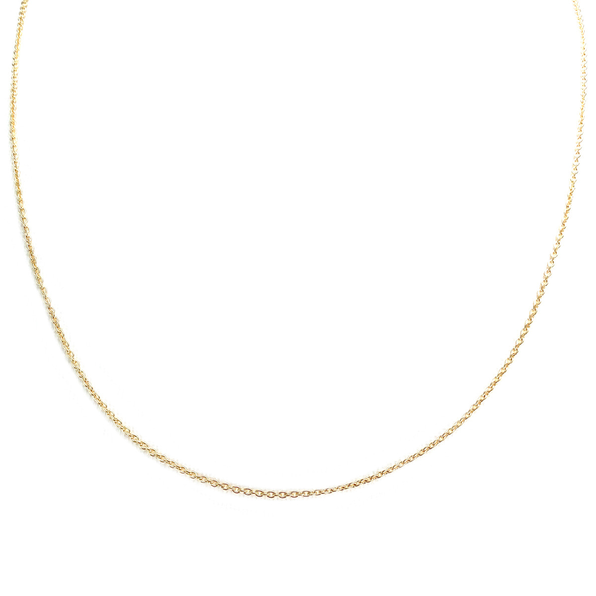 Chaine d'occasion or 750 jaune maille forçat 42 cm