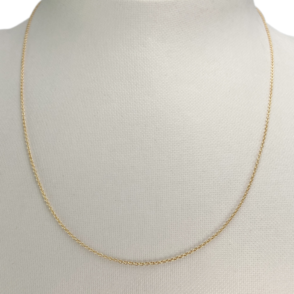 Chaine d'occasion or 750 jaune maille forçat 42 cm - vue 2