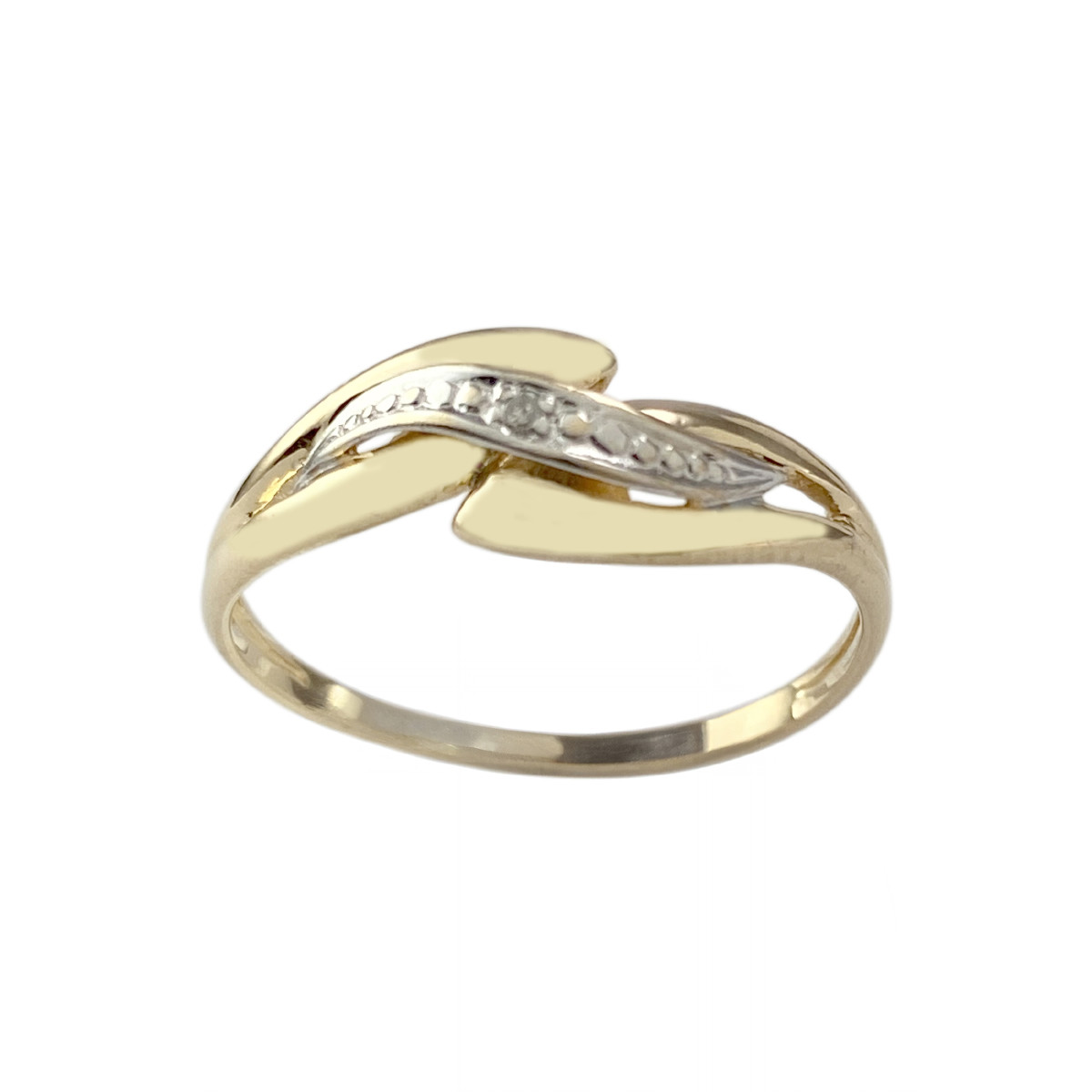 Bague d'occasion or 750 jaune et rhodié diamant