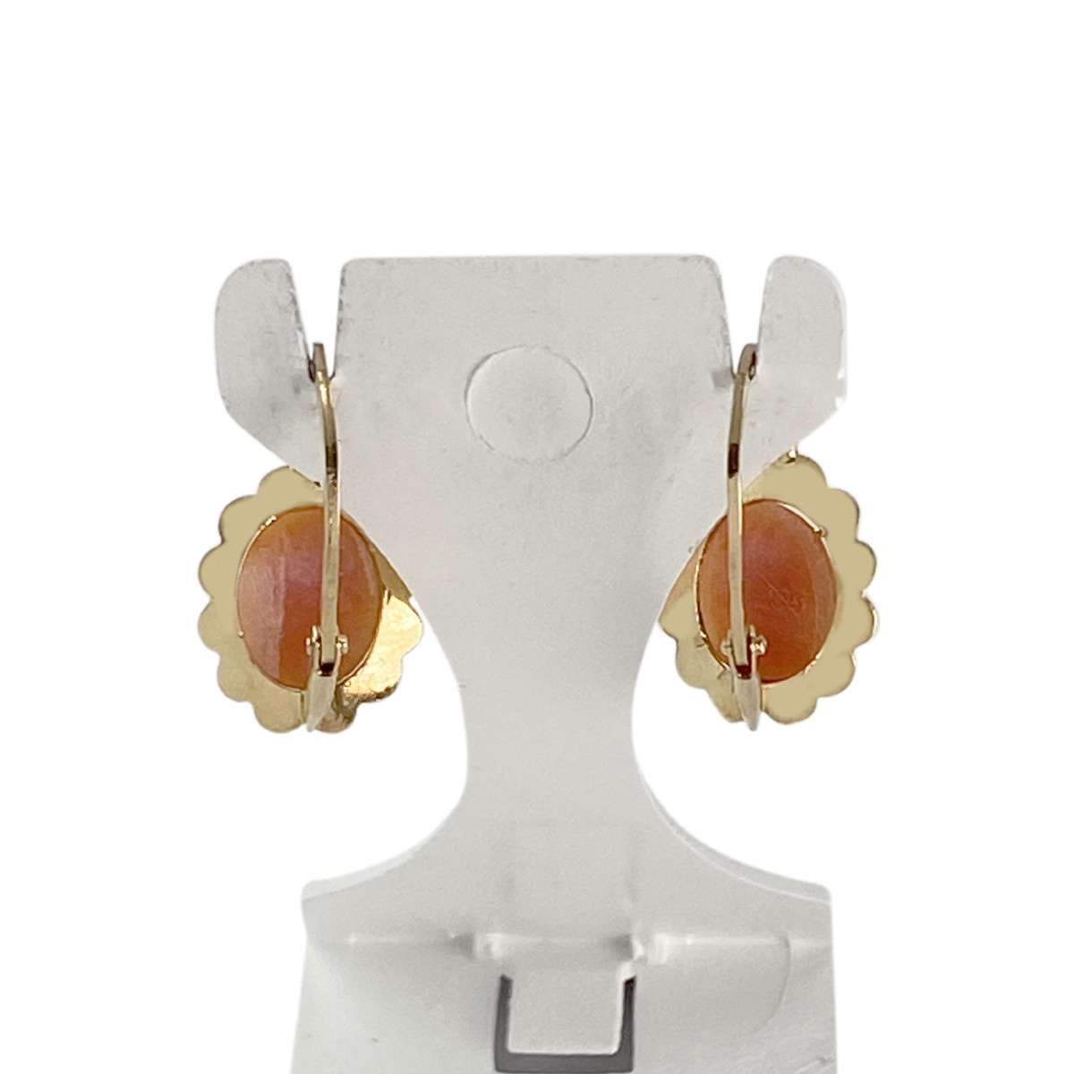 Boucles d'oreilles d'occasion or 750 jaune camée - vue 3