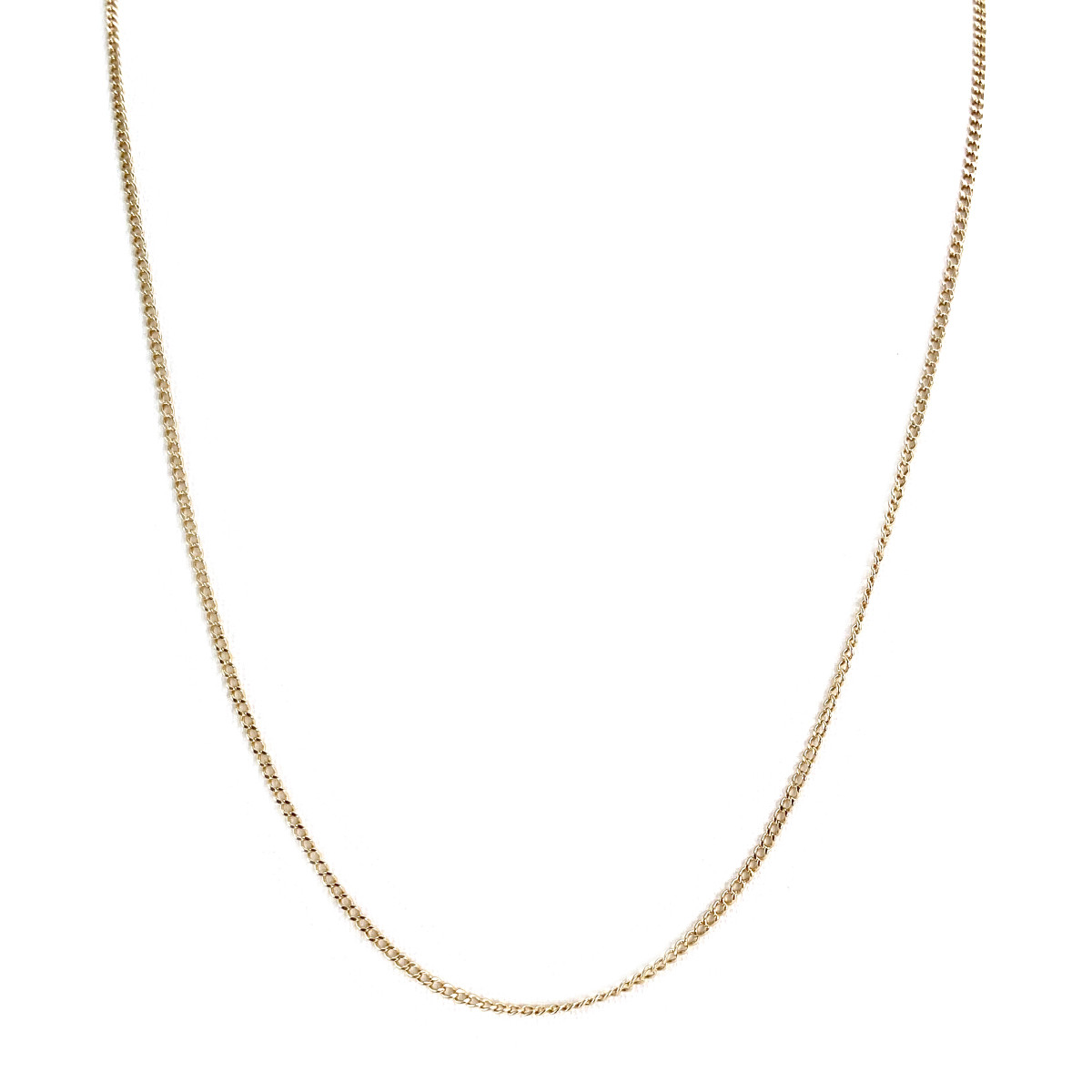 Chaîne d'occasion or 750 jaune maille gourmette 60 cm