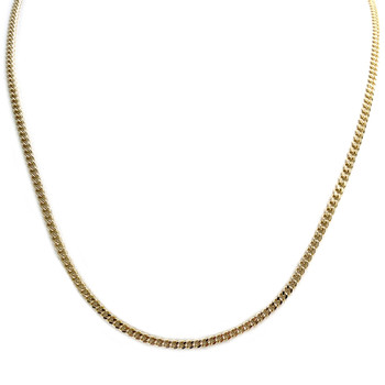 Chaîne d'occasion or 750 jaune maille gourmette 47 cm