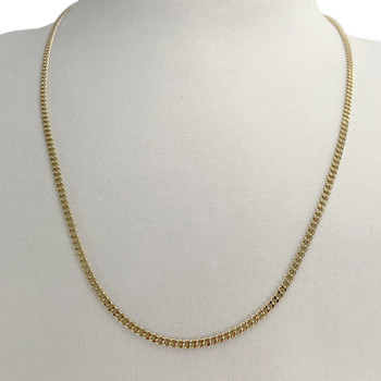 Chaîne d'occasion or 750 jaune maille gourmette 47 cm