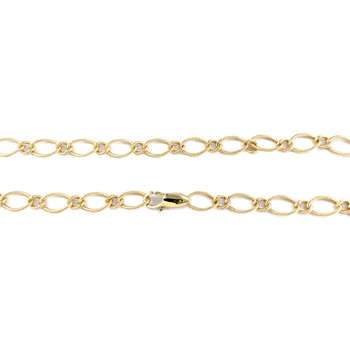 Collier d'occasion or 750 jaune maille fantaisie 47 cm