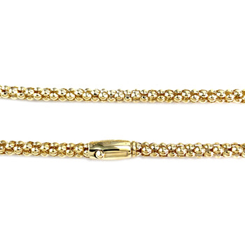 Collier d'occasion or 750 jaune maille pop corn 45 cm