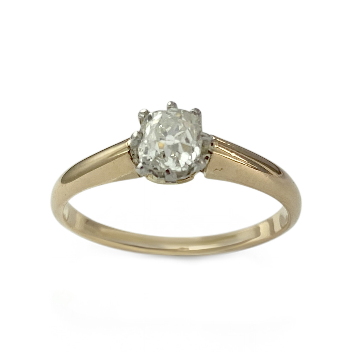 Solitaire d'occasion or 750 2 tons diamant