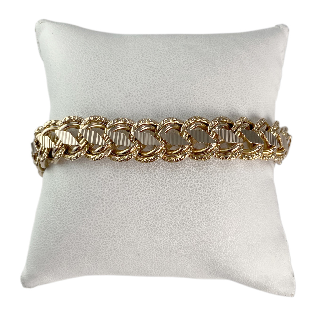 Bracelet d'occasion or 750 jaune maille fantaisie 19 cm