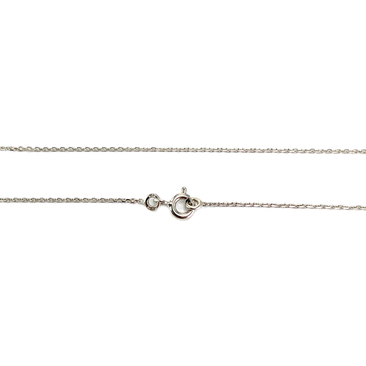 Collier d'occasion or 750 blanc maille forçat perle de culture de tahiti 40 cm - vue 3