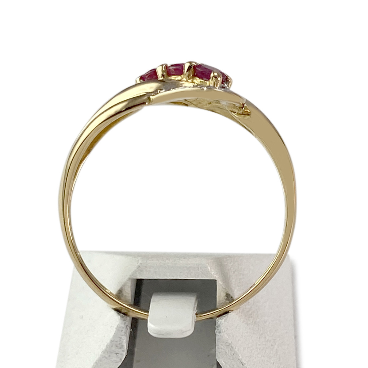 Bague d'occasion or 750 2 tons rubis - vue 3
