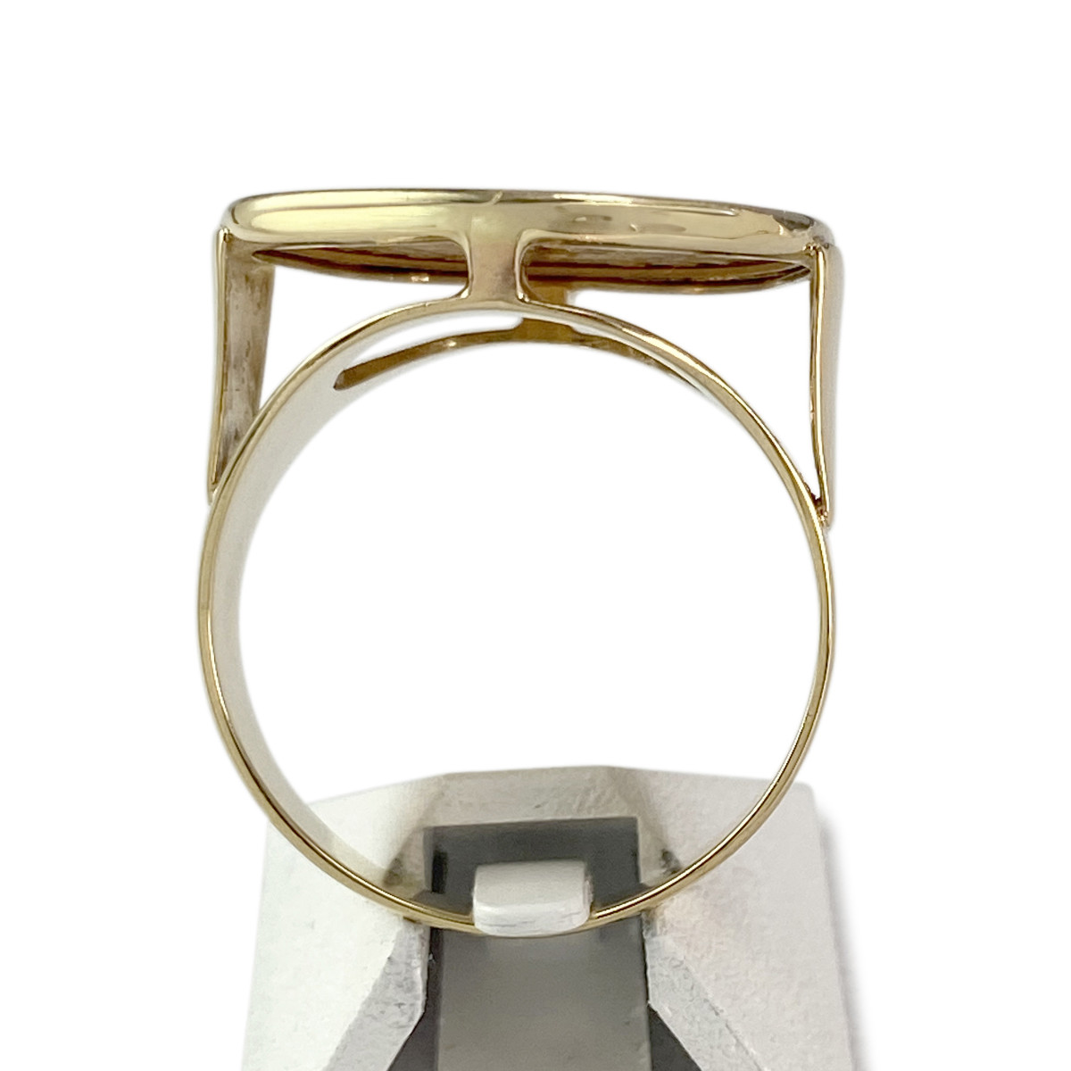 Bague d'occasion or 750 jaune porte pièce napoléon III - vue 3