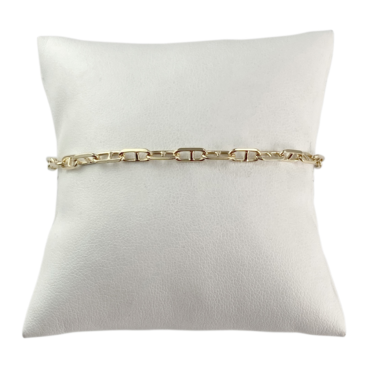 Bracelet d'occasion or 750 jaune maille marine 18,5 cm